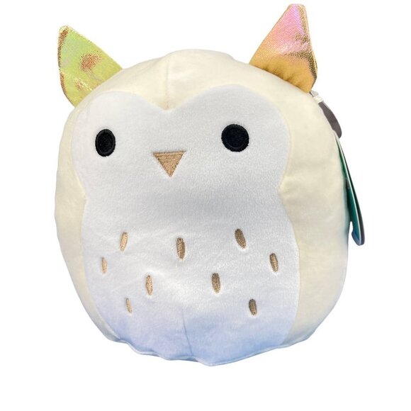 Squishmallows 8" Vee The Owl Soft Ivory Sparkle Ears Plush Kelly Toy Kids Squish - Picture 1 of 7